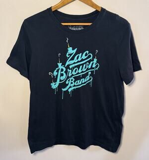 Zac Brown Band Night Candles 2015 Camp Southern Ground Concert Tee T-Shirt Large